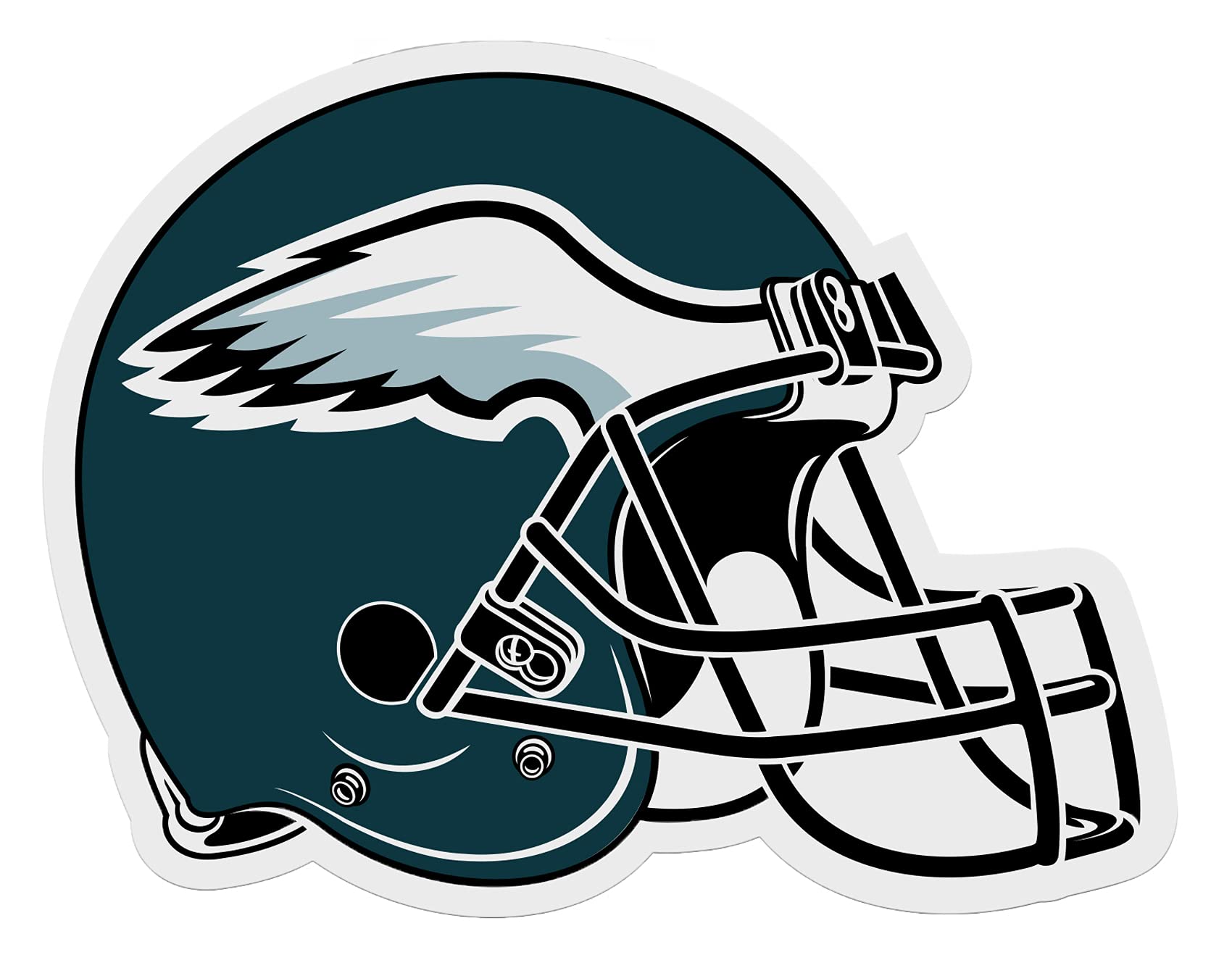 Philadelphia eagles helmet decal approx x inches sports outdoors