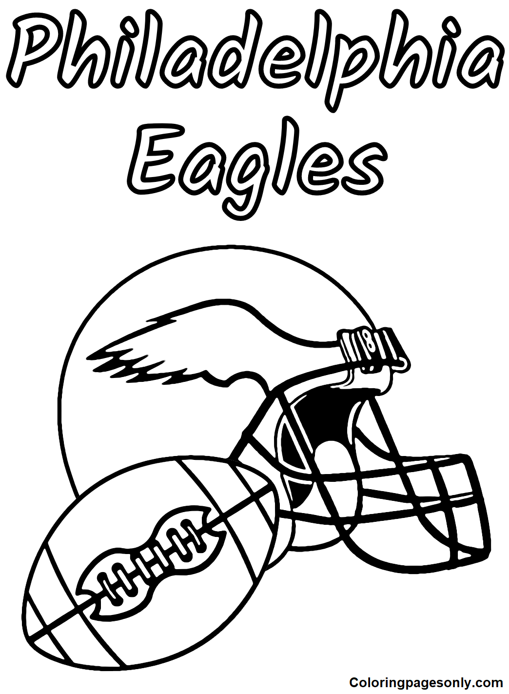 Philadelphia eagles coloring pages printable for free download