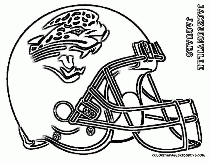 Creative picture of football helmet coloring page