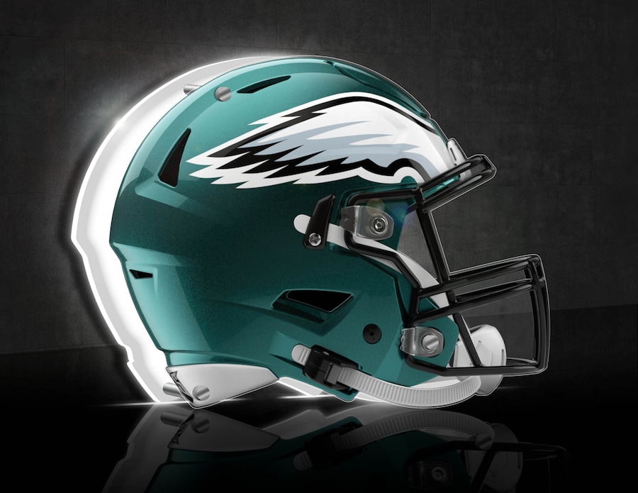 Philadelphia eagles led helmet tabletop sign