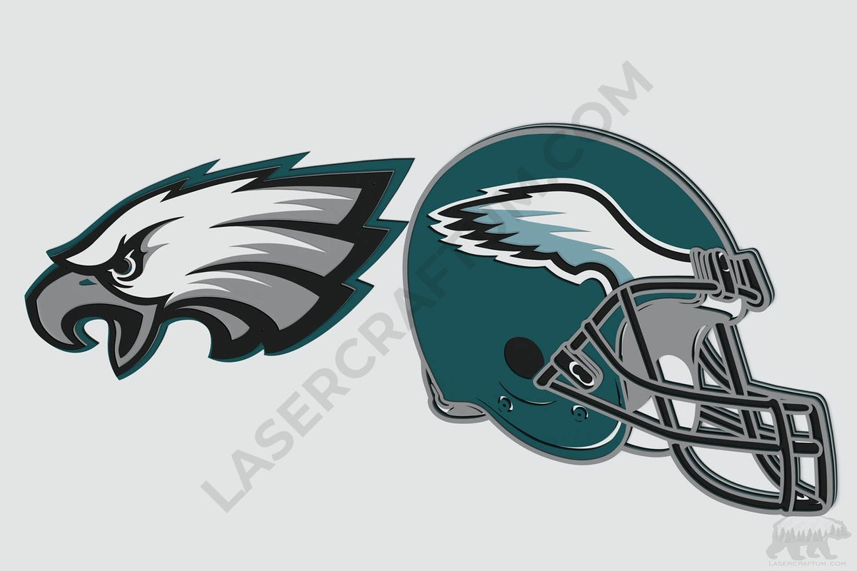 Philadelphia eagles layered design for cutting