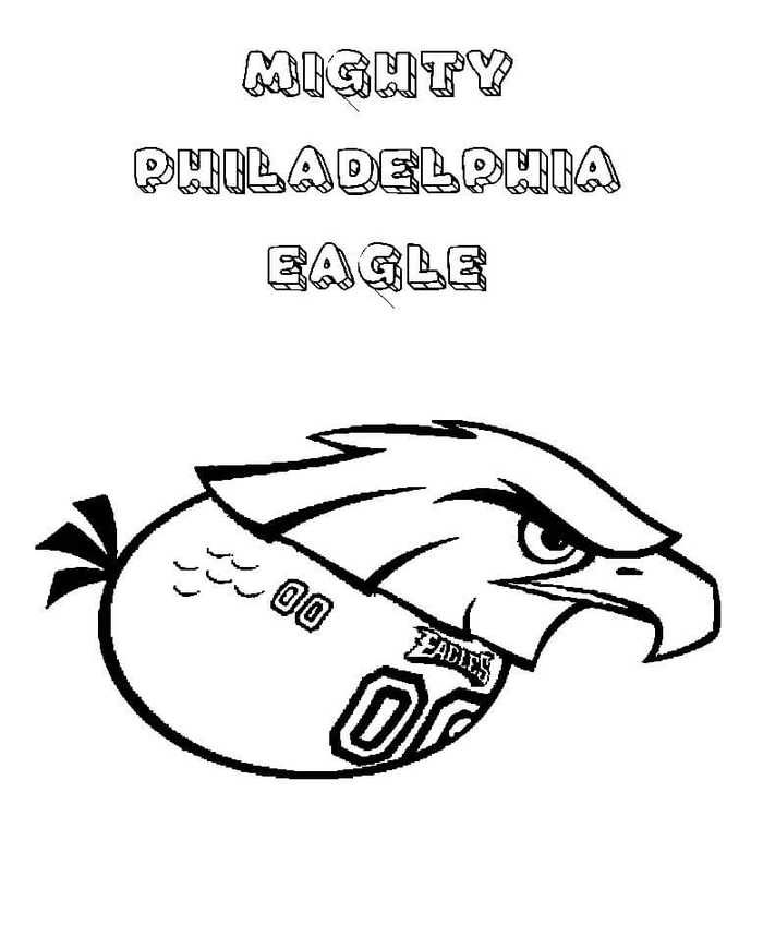 Philadelphia eagles coloring pages printable pdf