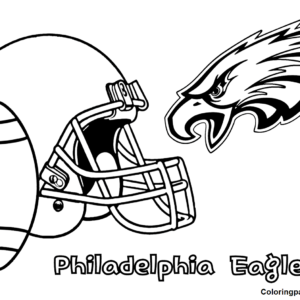 Philadelphia eagles coloring pages printable for free download