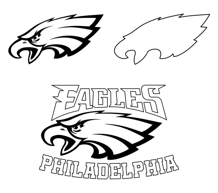 Printable philadelphia eagles logo football coloring pages philadelphia eagles logo template printable