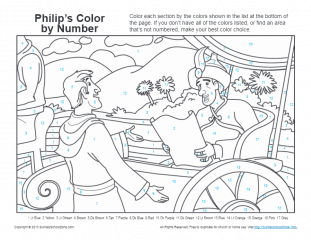 Bible coloring page for kids philip and the ethiopian