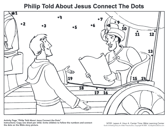 Philip and the ethiopian bible activities on sunday school zone