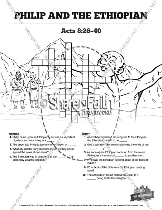 Acts philip and the ethiopian sunday school coloring pages clover media