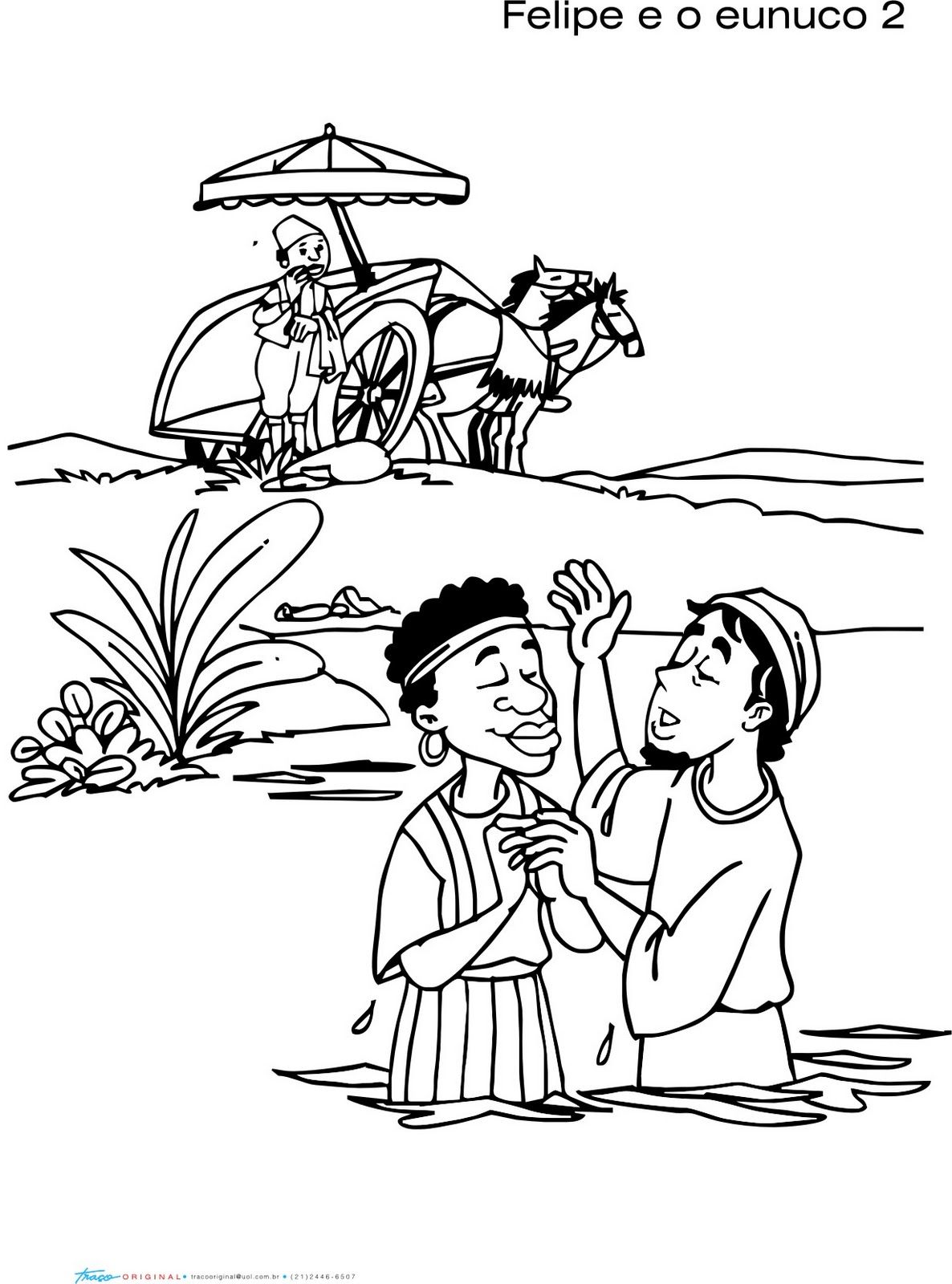 Philip and the ethiopian coloring page â