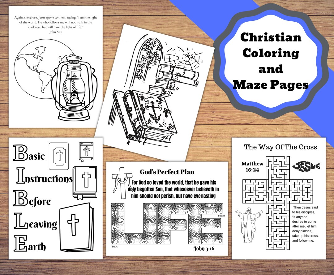 Printable maze and coloring sheets christian coloring pages john maze church coloring pages jesus coloring pages