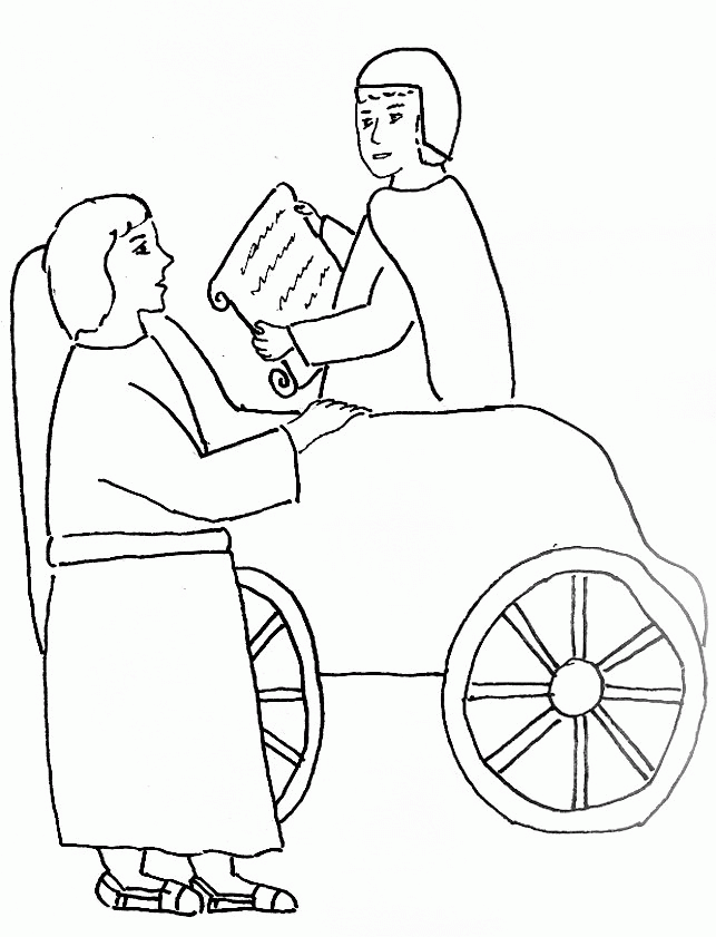 Philip and the ethiopian eunuch coloring pages