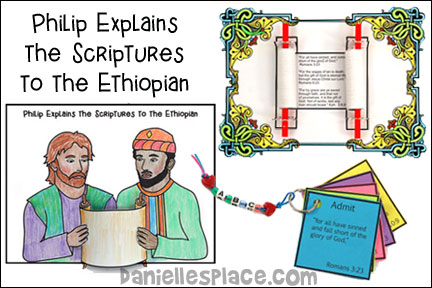 Philip and the ethiopian bible crafts