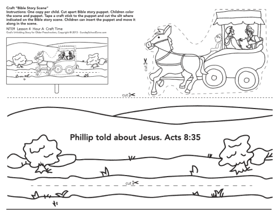 Philip and the ethiopian bible activities on sunday school zone
