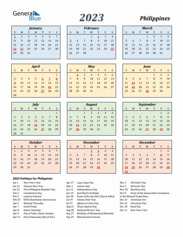 Philippes calendar with holidays prtable calendar template free calendar template calendar