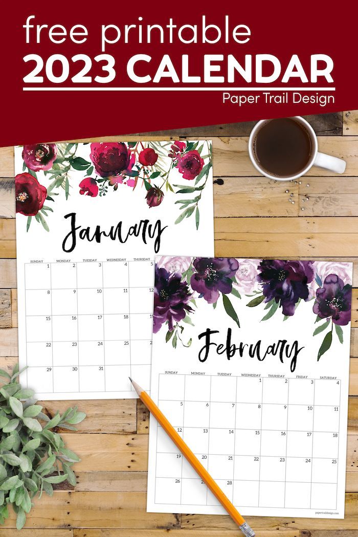 Free calendar printable â floral paper trail design free printable calendar templates free printable calendar planner printables free