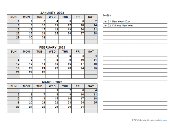 Philippines quarterly calendar with holidays