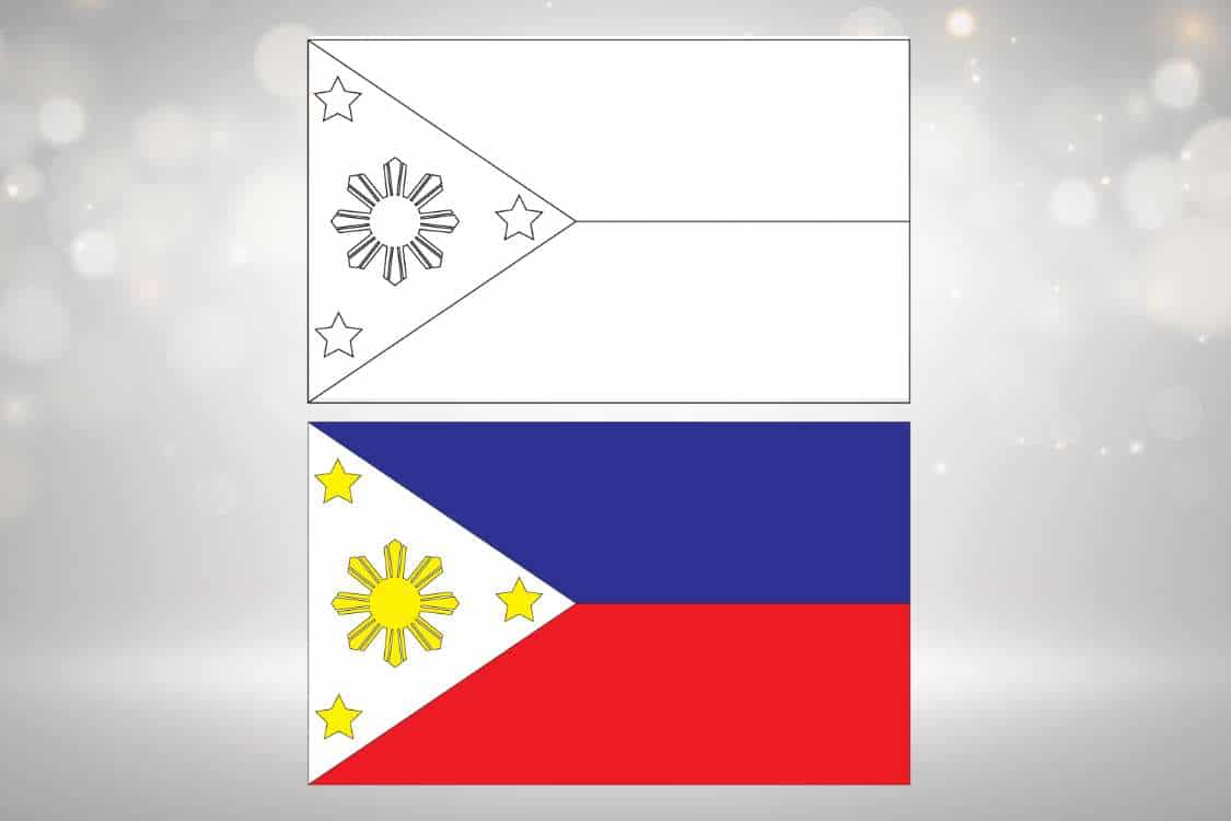 Philippine flag coloring sheet