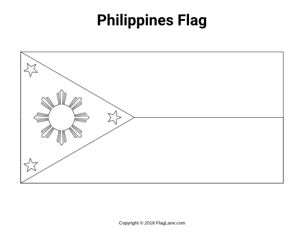 Free philippines flag coloring page