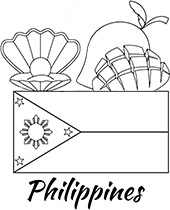 Flags coloring pages for kids