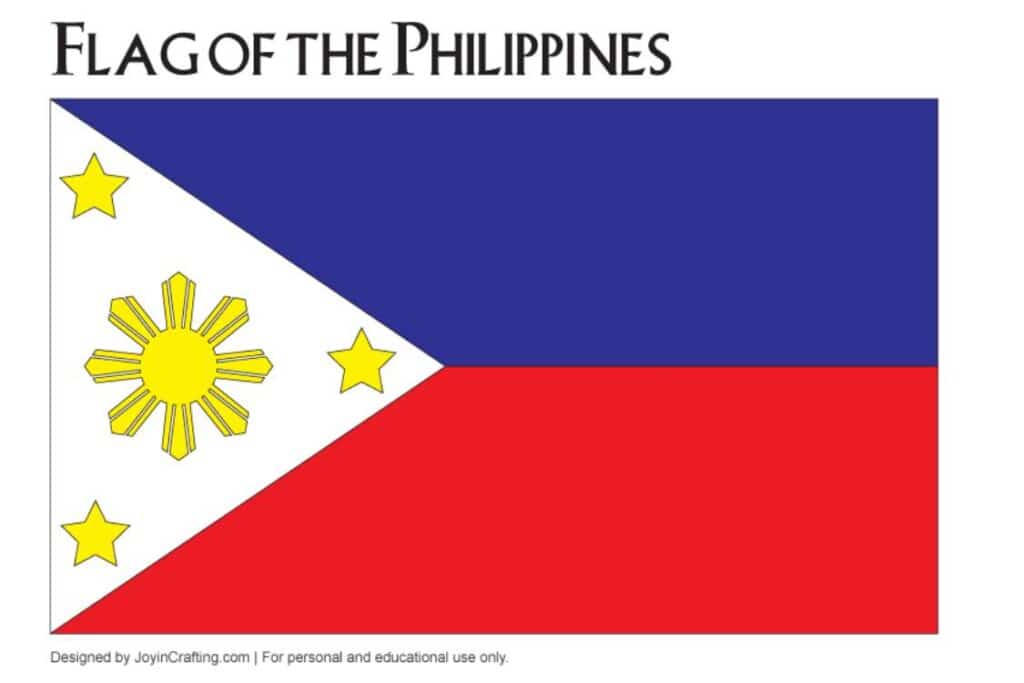 Philippine flag coloring sheet