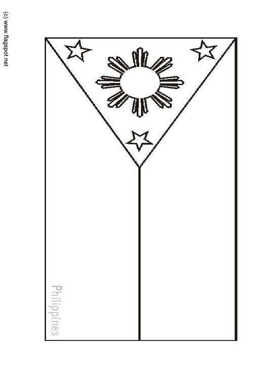 Coloring page flag the philipines