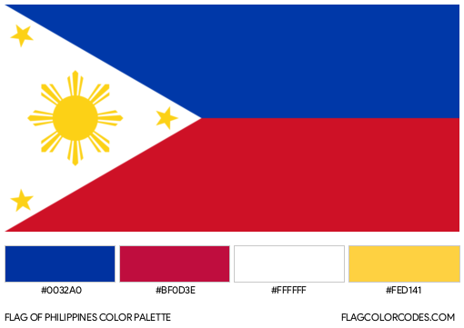 Philippines flag color codes