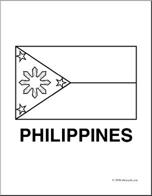 Clip art flags philippines coloring page i