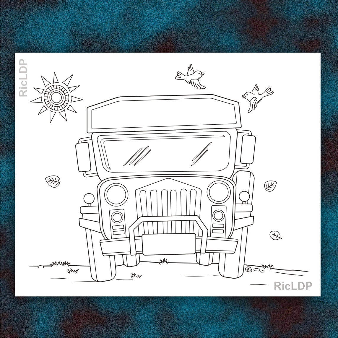 Philippine jeepney coloring pages