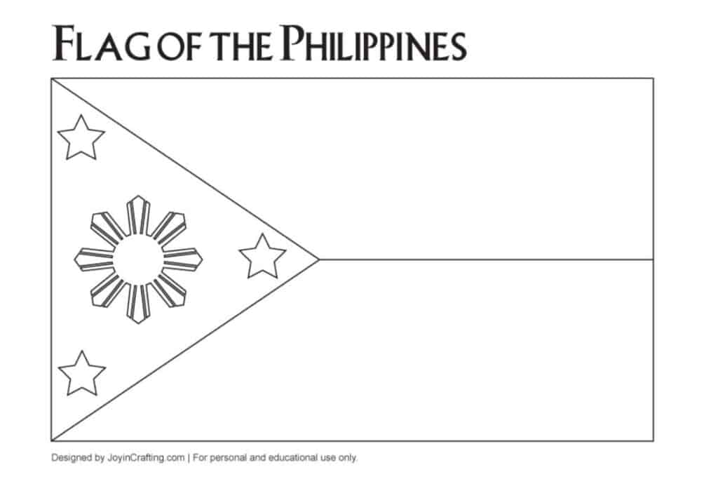 Philippine flag coloring sheet