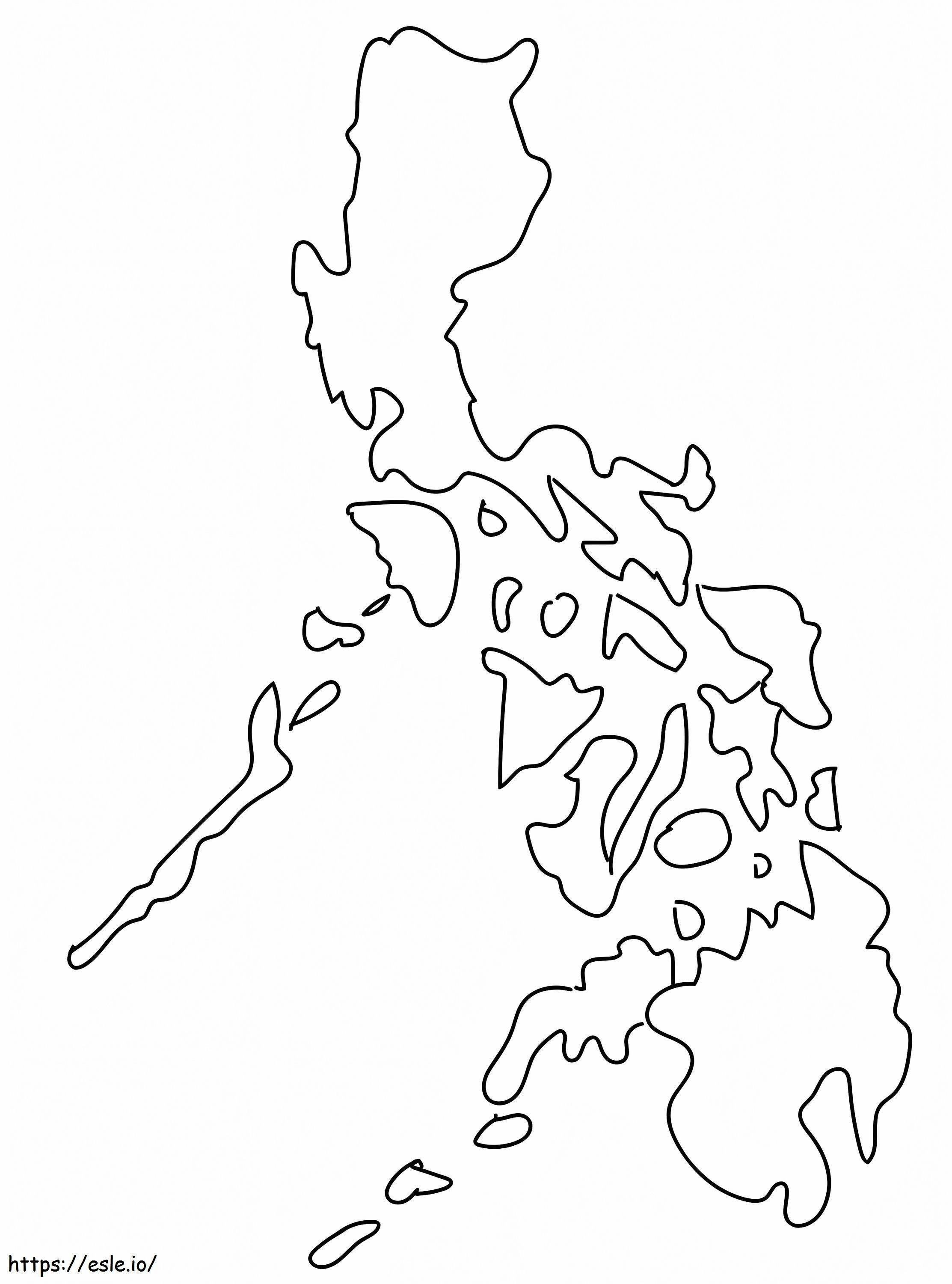 Map of philippines coloring page