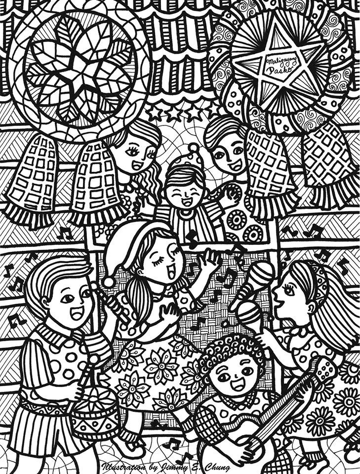 Christmas in the philippines illustrated by jimmy chung christmas in the philippines christmas coloring pages new year coloring pages