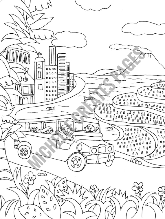 Adorable around the world coloring page the philippines