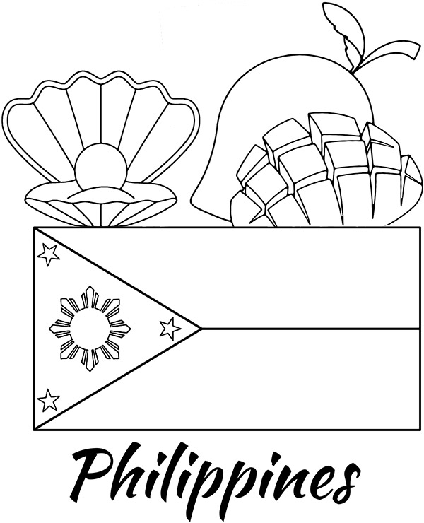 Educational coloring page philippines flag