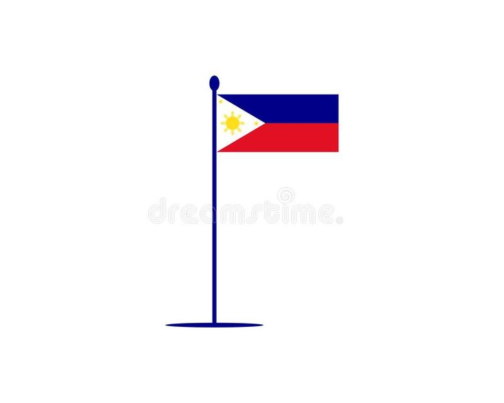 Beautiful vector illustration of the philippines flag