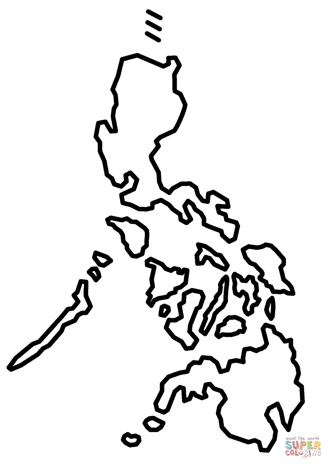 Philippines map coloring page free printable coloring pages