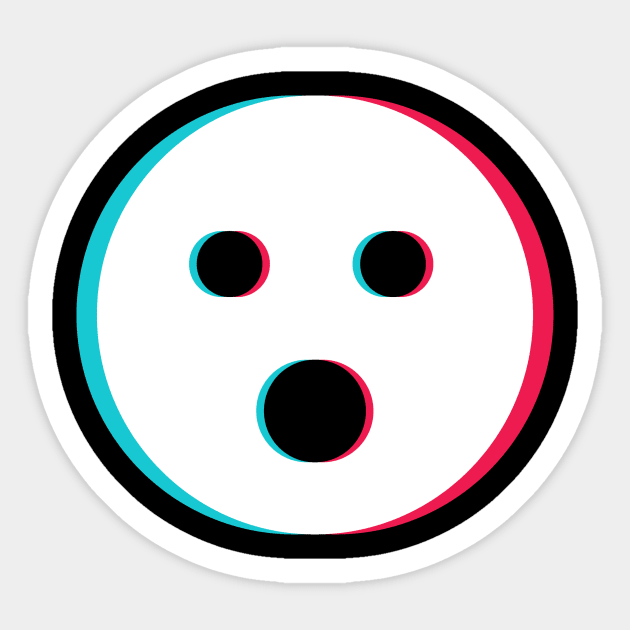 Tiktok o oh emoji smiley white