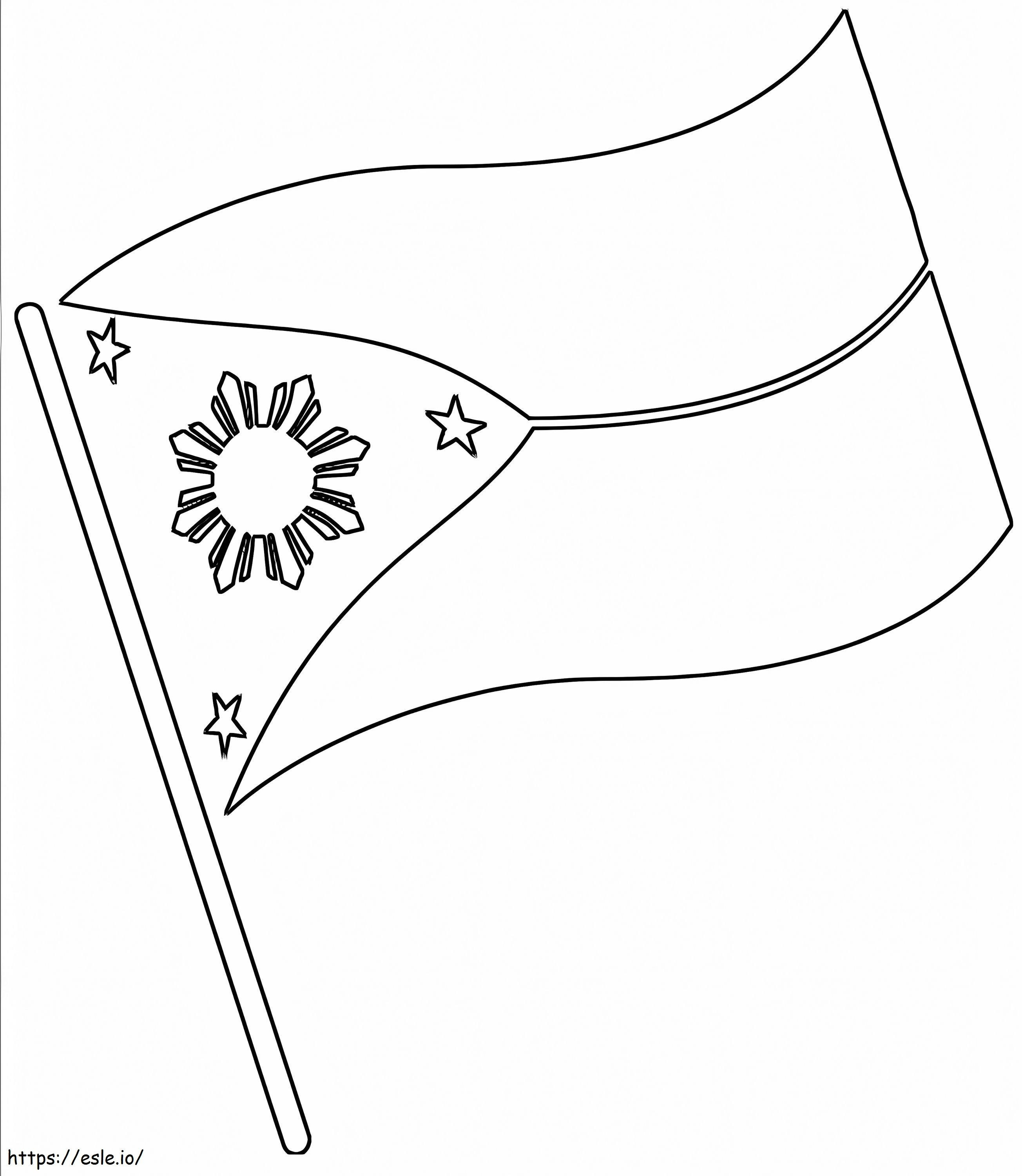 Philippines flag coloring page