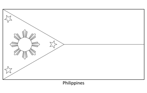 Flag of the philippines coloring page free printable coloring pages