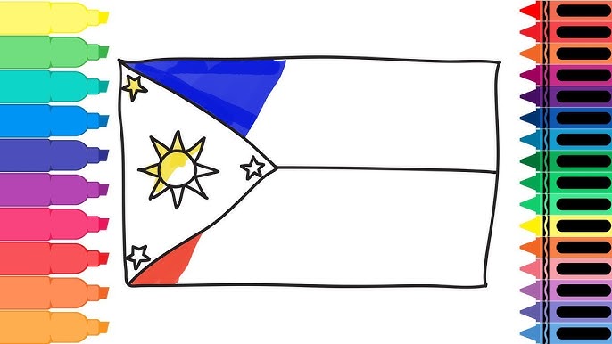 Ð draw the national flag of the philippines ðµð