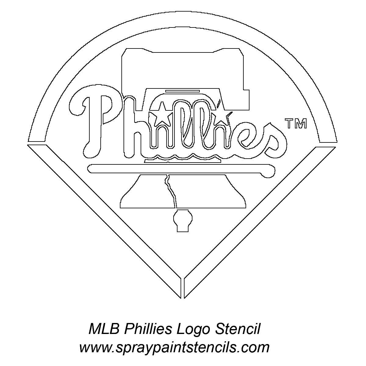 Phillies logo to be frosted on noahs ticket shadow box coloring pages for kids baseball coloring pages phillies