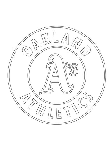 Oakland athletics logo coloring page free printable coloring pages