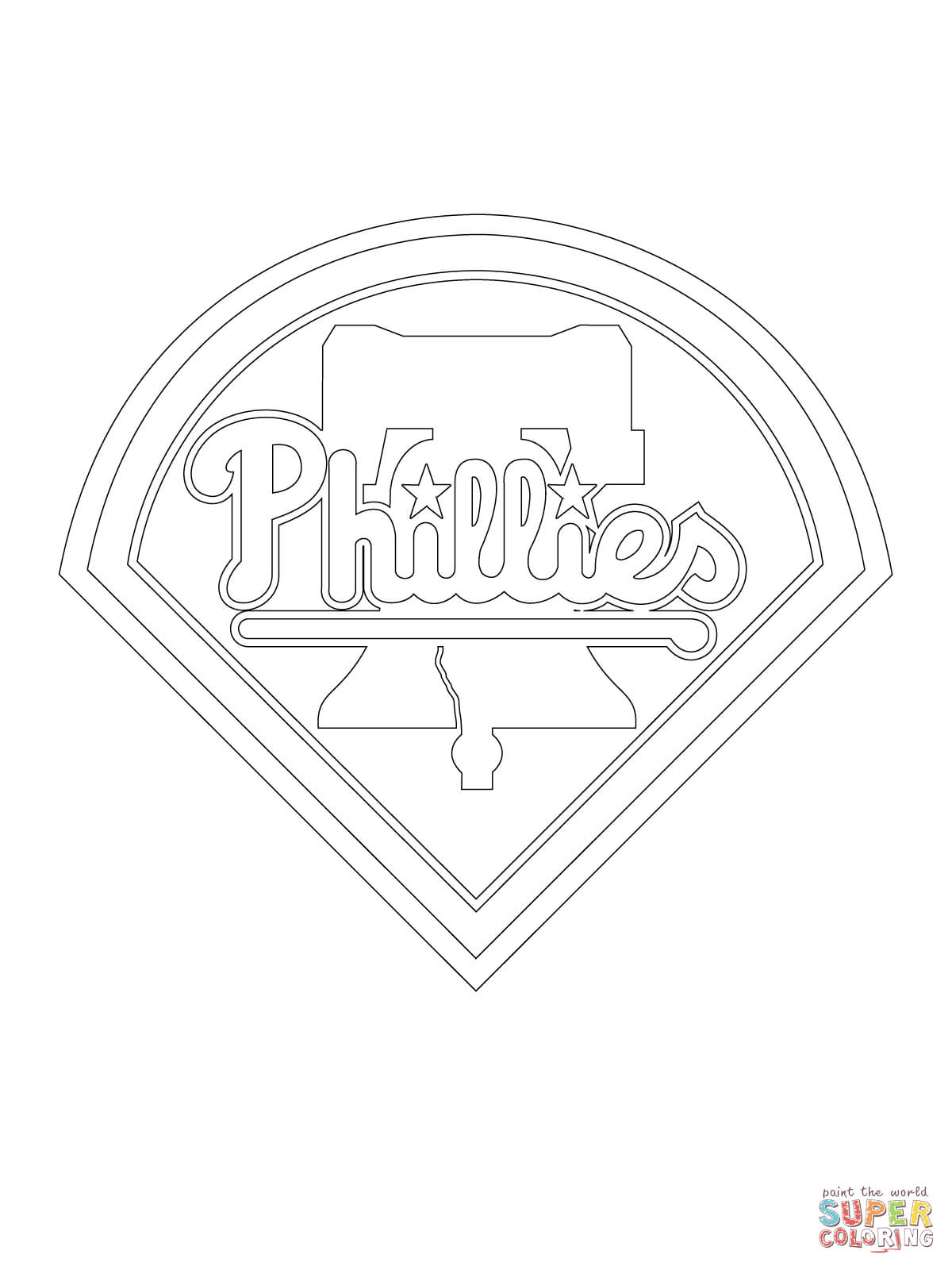 Philadelphia phillies logo coloring page free printable coloring pages