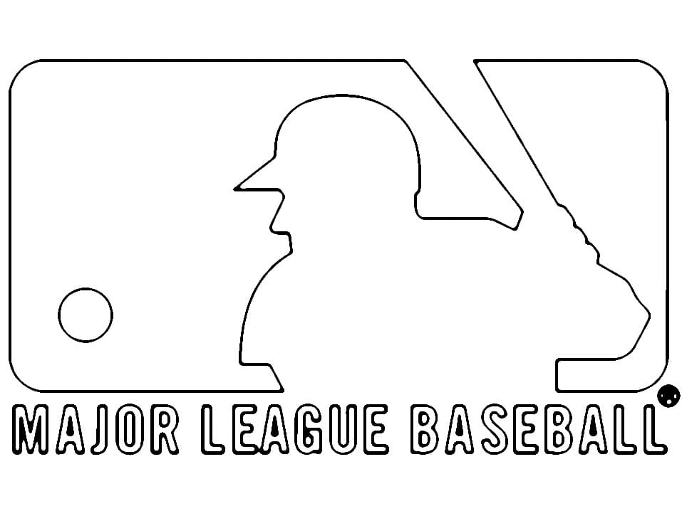 Mlb logo coloring page