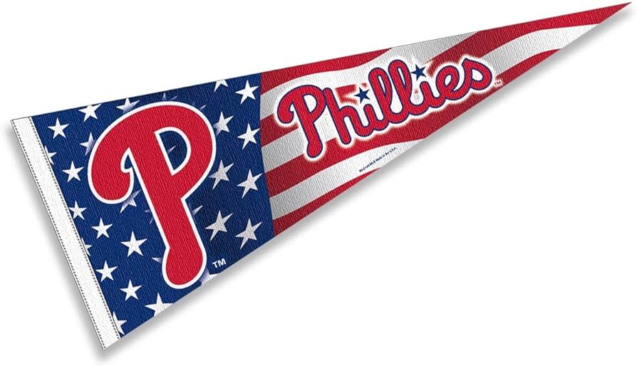 Phillies nation usa stars and stripes pennant full size pennant flag sports outdoors