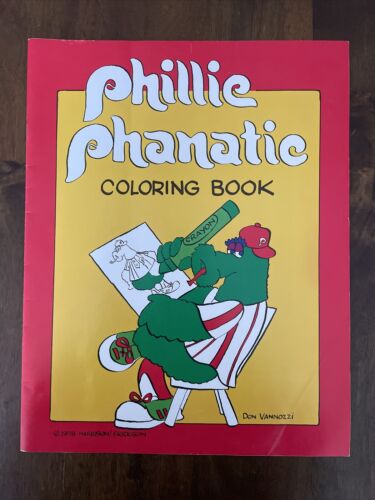 Rare vintage phillie phanatic loring book new unlored