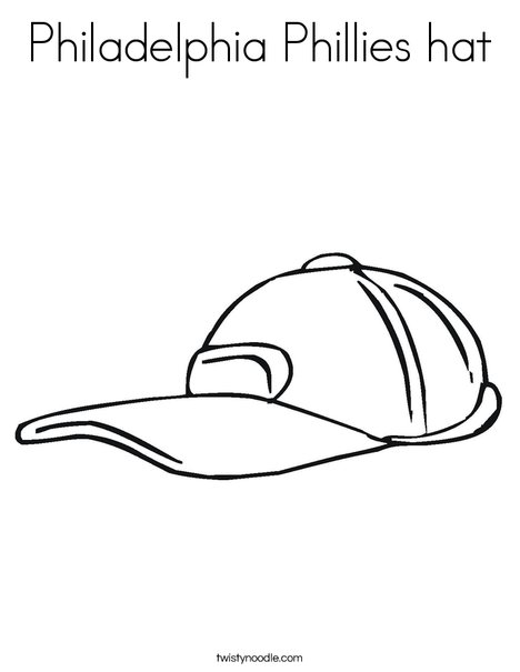 Philadelphia phillies hat coloring page