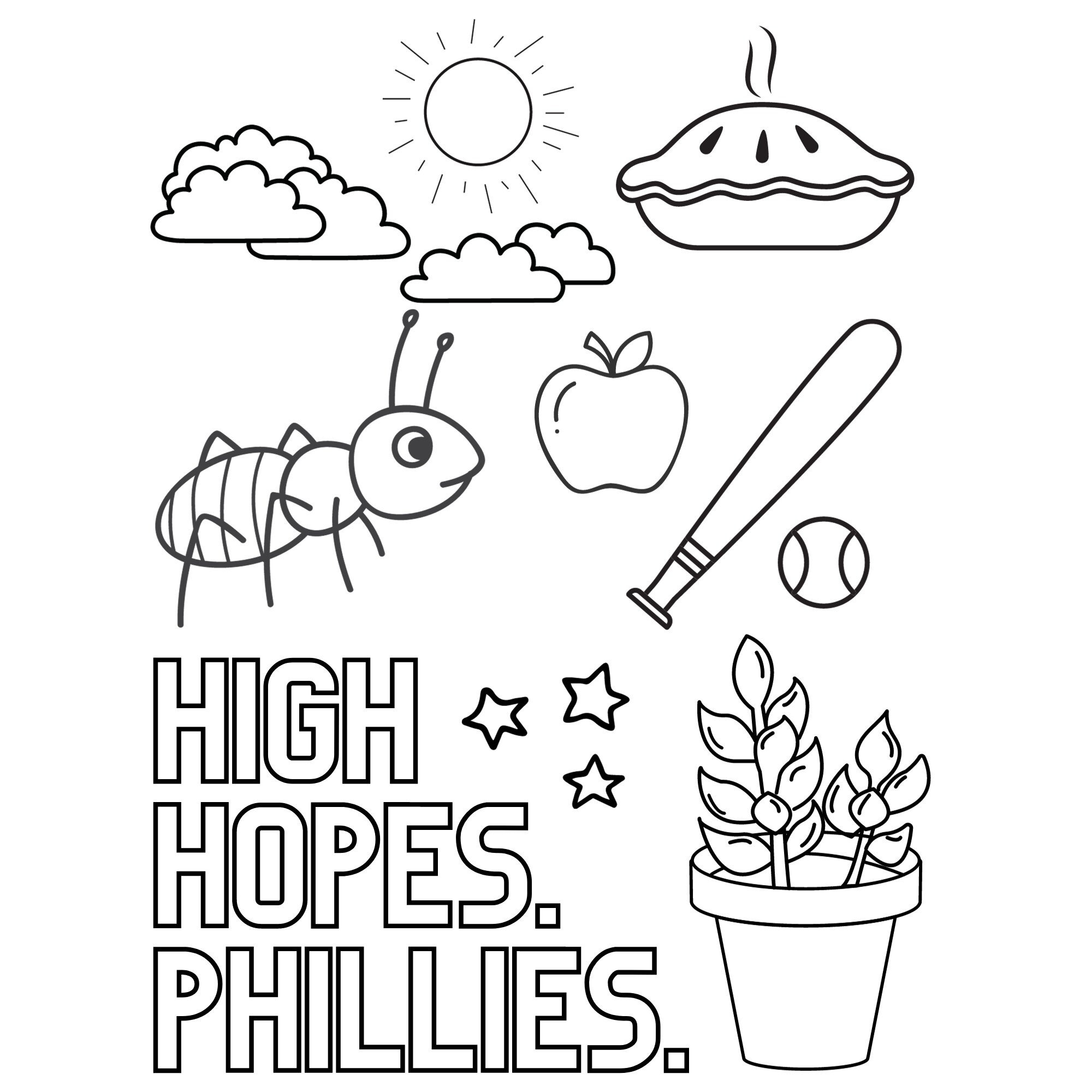 High hopes phillies victory phillies kids printable coloring page