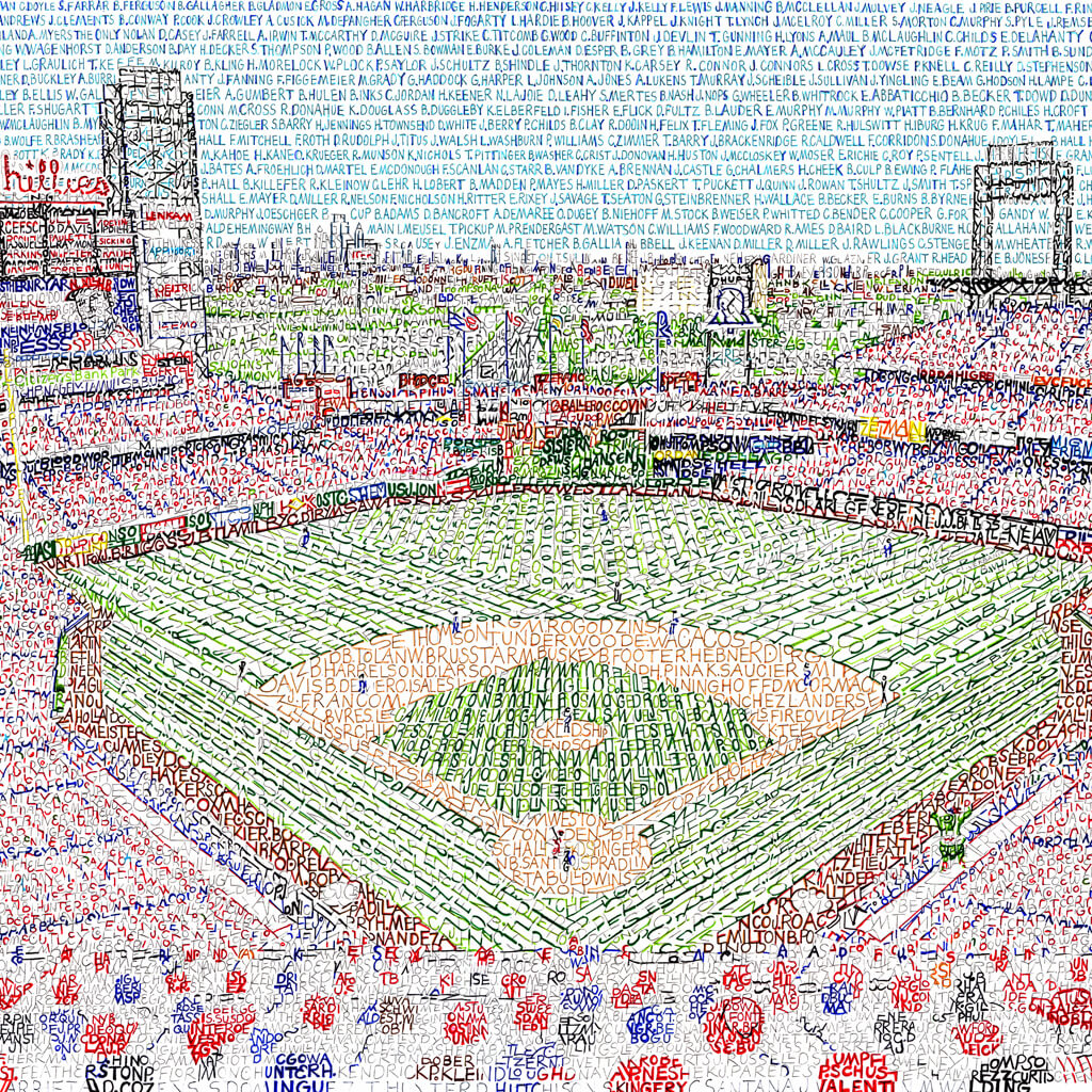 Citizens bank park phillies wall art art of words