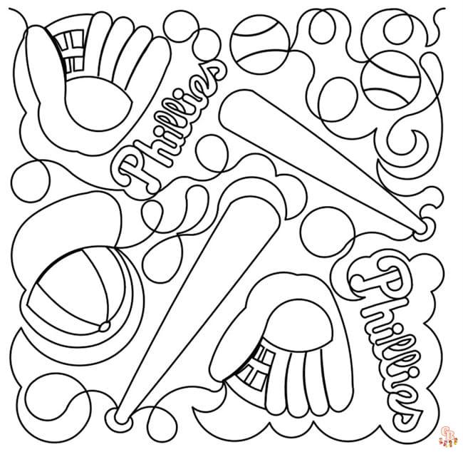 Printable phillies coloring pages free for kids and adults