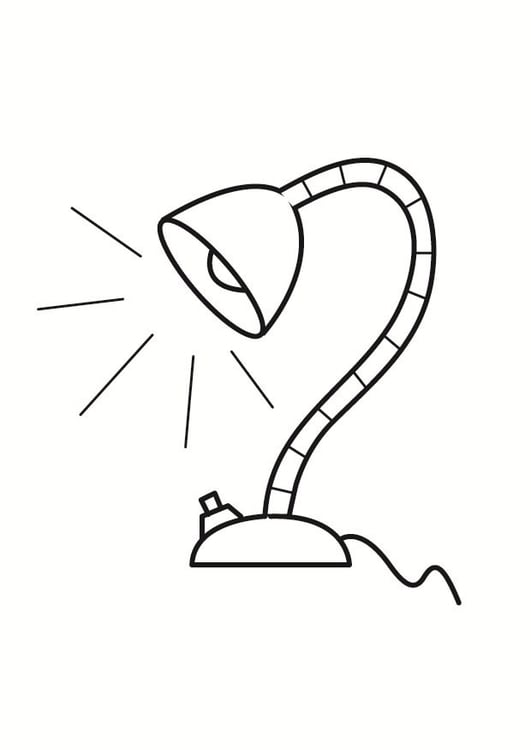 Coloring page lamp