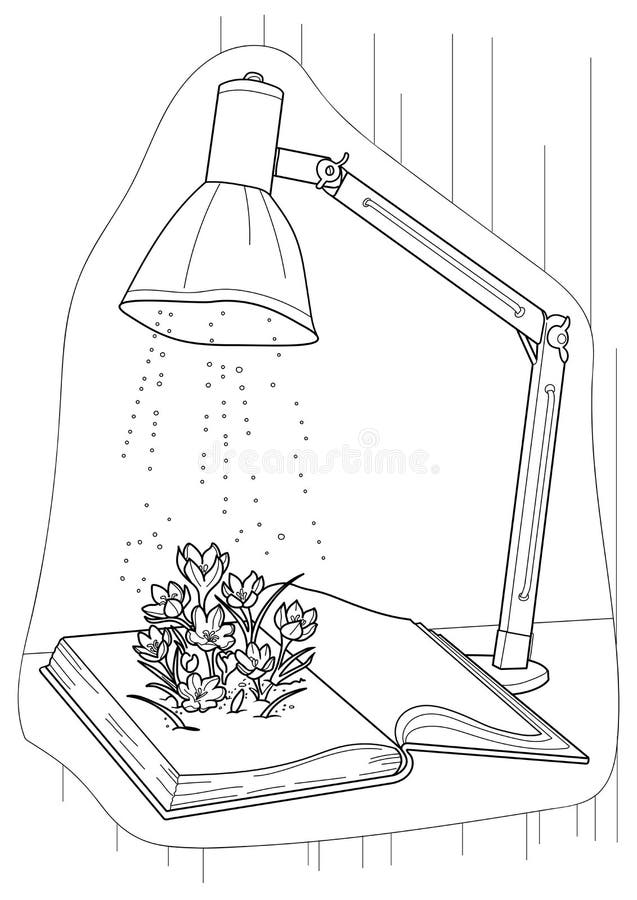 Lamp coloring page stock illustrations â lamp coloring page stock illustrations vectors clipart